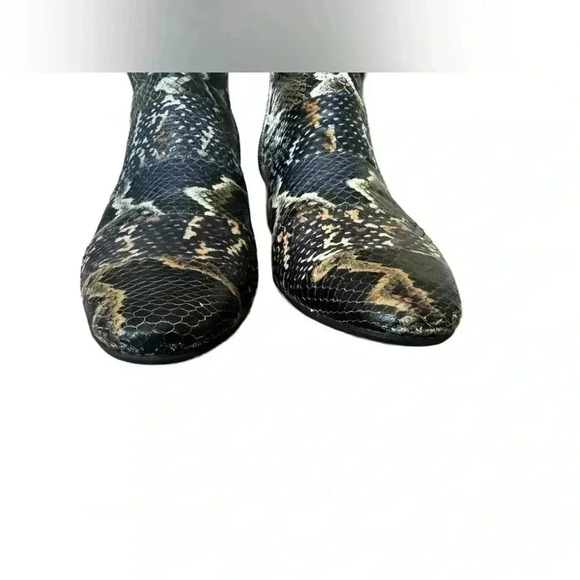 Coach Cassandra Oxblood/ Multicolor Real Snakeskin Booties - Picture 11 of 15